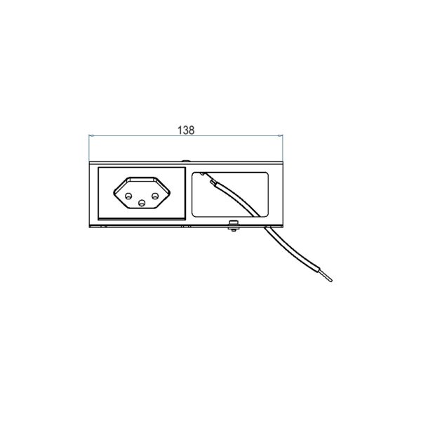 Produktbild UBD 165 176  -  Steckdoseneinsatz für 2 FLF inkl. 1xT13, weiss